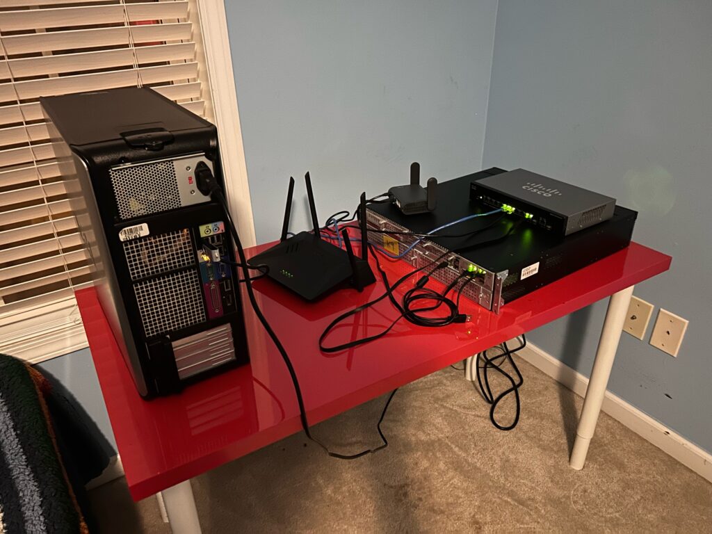 An image of my Cisco Networking Home Lab